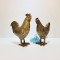 닭조각상/황동 청동 공예품 신주 주물 금속 조각품 조형물 생활소품 인테리어소품 장식소품 암탉 수탉