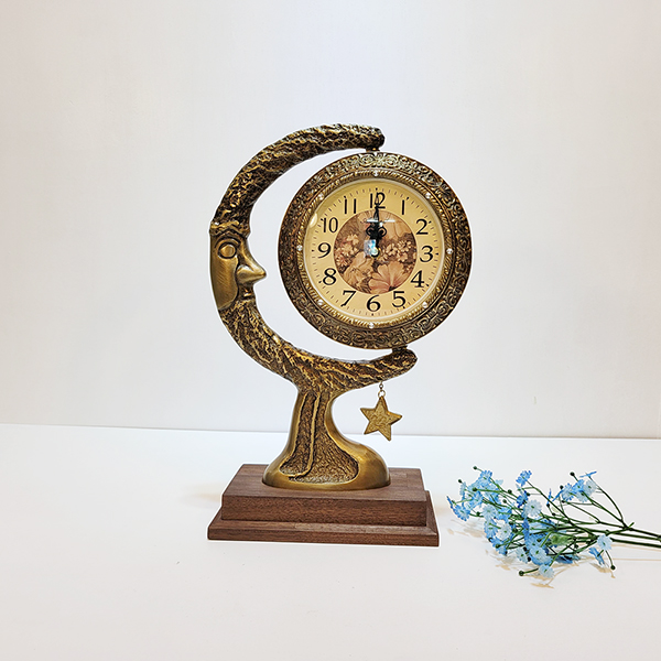 해,달,별 탁상시계/황동 청동 공예품 신주 주물 금속 상패 장식품 생활소품 인테리어소품