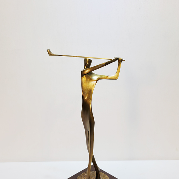 추상골프(소)상패/황동 청동 공예품 신주 주물 금속 인테리어소품 홀인원 이글패 싱글패 골프패