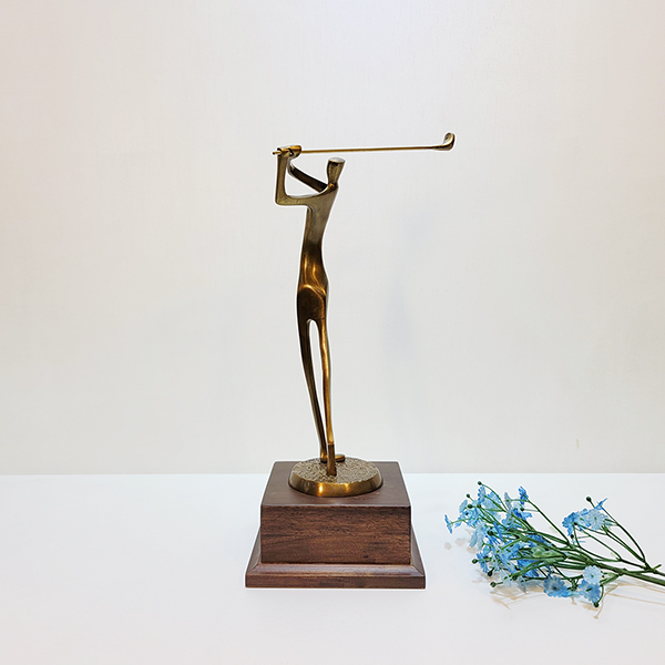 추상골프(소)상패/황동 청동 공예품 신주 주물 금속 인테리어소품 홀인원 이글패 싱글패 골프패