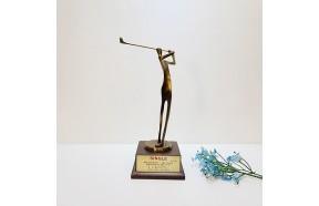 추상골프(소)상패/황동 청동 공예품 신주 주물 금속 인테리어소품 홀인원 이글패 싱글패 골프패