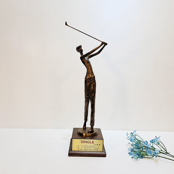 골프(중)상패/황동 청동 공예품 신주 주물 조각상 조각품 인테리어소품 홀인원 이글패 싱글패 골프패 트로피 주문제작