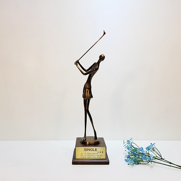 골프(중)상패/황동 청동 공예품 신주 주물 조각상 조각품 인테리어소품 홀인원 이글패 싱글패 골프패 트로피 주문제작