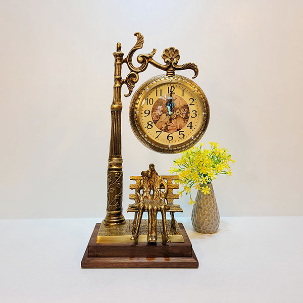벤치 탁상시계/황동 청동 공예품 신주 주물 금속공예 상패 생활소품 인테리어소품 탁상시계
