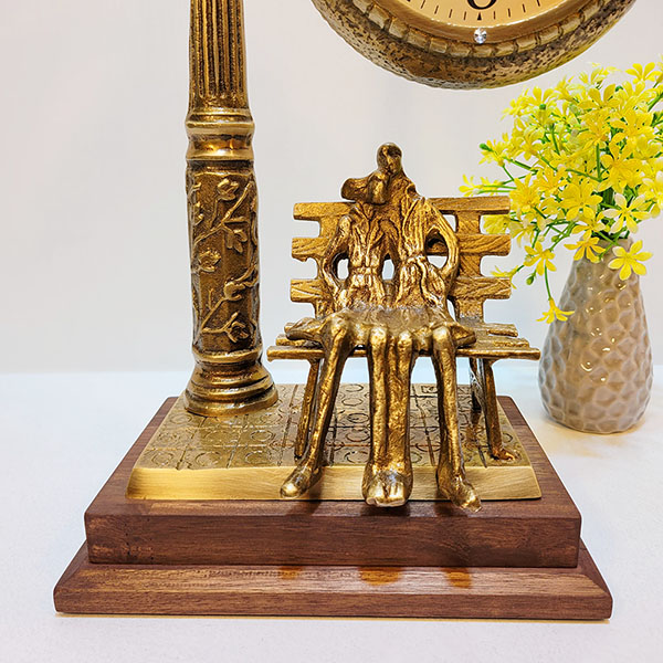 벤치 탁상시계/황동 청동 공예품 신주 주물 금속공예 상패 생활소품 인테리어소품 탁상시계