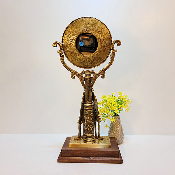 연인 탁상시계/황동 청동 공예품 신주 주물 금속공예 상패 생활소품 인테리어소품 탁상시계