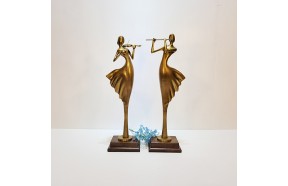 신)악기(대)/황동 청동 공예품 신주 주물 금속 조각상 조각품 조형물 인테리어소품 바이올린 플룻 연주