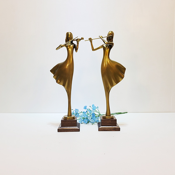 신)악기(중)/황동 청동 공예품 신주 주물 금속 조각품 조형물 인테리어소품 바이올린 플룻 연주