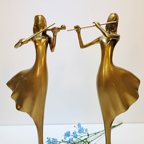 신)악기(중)/황동 청동 공예품 신주 주물 금속 조각품 조형물 인테리어소품 바이올린 플룻 연주