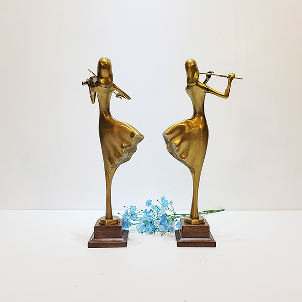 신)악기(중)/황동 청동 공예품 신주 주물 금속 조각품 조형물 인테리어소품 바이올린 플룻 연주