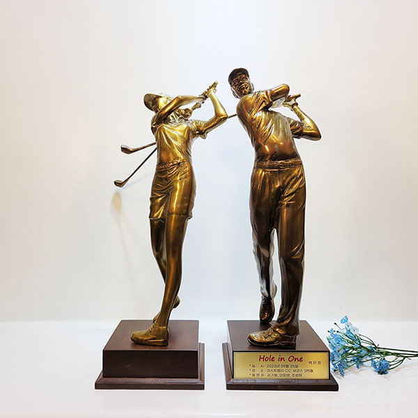 골프(대)상패/황동 청동 공예품 신주 주물 금속 조각상 조각품 인테리어소품 홀인원 이글패 싱글패 골프패