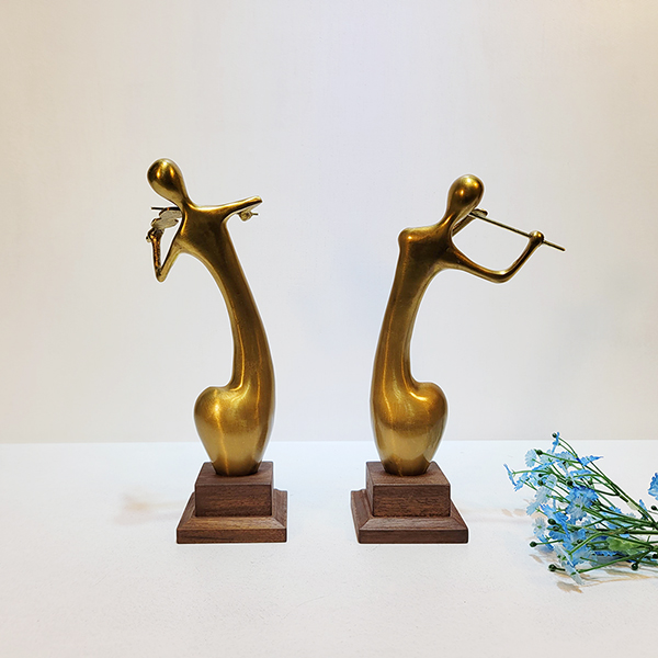 악기(소)/황동 청동 공예품 신주 주물 금속 조각품 인테리어소품 바이올린 플룻 연주