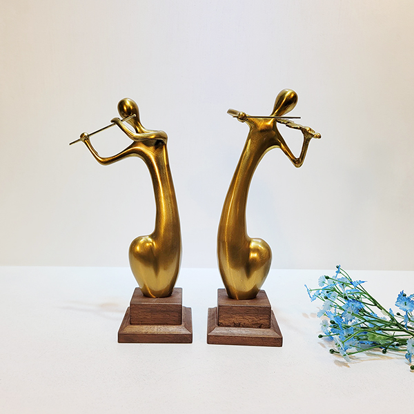 악기(소)/황동 청동 공예품 신주 주물 금속 조각품 인테리어소품 바이올린 플룻 연주