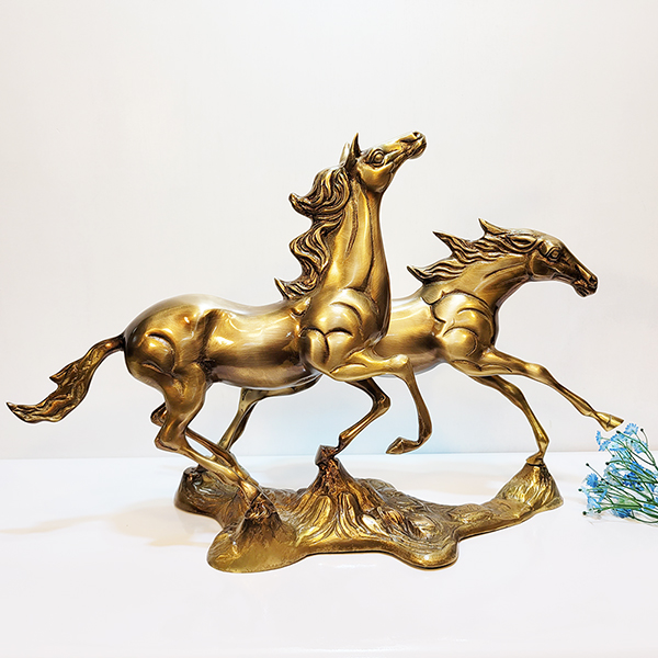 말조각상 조각품 쌍마 특대 청동 황동 공예품 말 조각품 조형물 말장식 거실 업소 개업 집들이 부모님 선물 풍수 인테리어소품