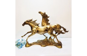 말조각상 조각품 쌍마 특대 청동 황동 공예품 말 조각품 조형물 말장식 거실 업소 개업 집들이 부모님 선물 풍수 인테리어소품