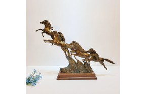 6마도 황동 청동 공예품 조각상 조각품 조형물 사무실 개업선물 인테리어 소품 말 장식용품