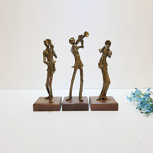 관악3중주악기 조각상/황동 청동 공예품 신주 주물 금속 조각품 인테리어소품 색소폰 트럼펫 트롬본 악기