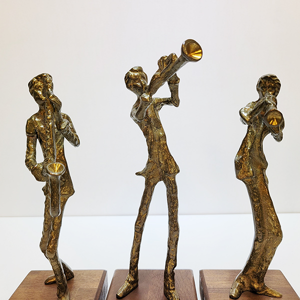 관악3중주악기 조각상/황동 청동 공예품 신주 주물 금속 조각품 인테리어소품 색소폰 트럼펫 트롬본 악기