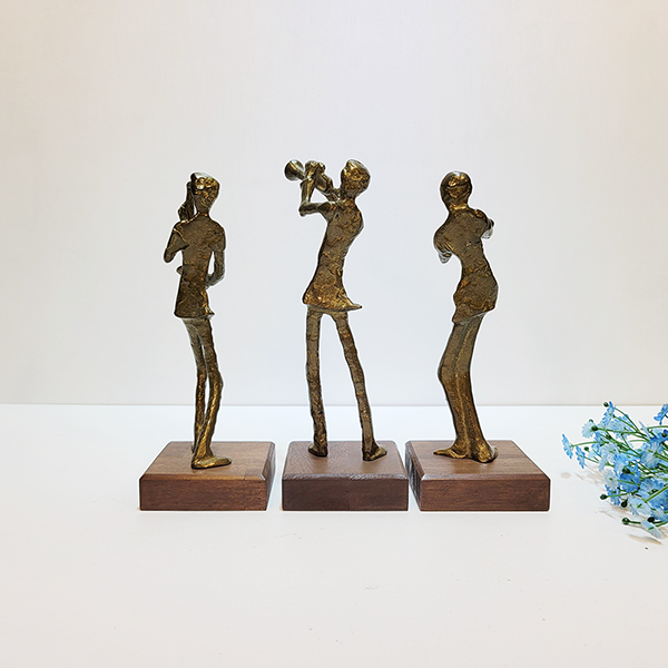 관악3중주악기 조각상/황동 청동 공예품 신주 주물 금속 조각품 인테리어소품 색소폰 트럼펫 트롬본 악기