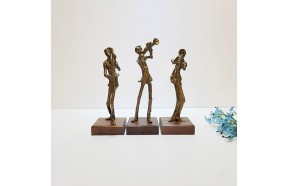 관악3중주악기 조각상/황동 청동 공예품 신주 주물 금속 조각품 인테리어소품 색소폰 트럼펫 트롬본 악기