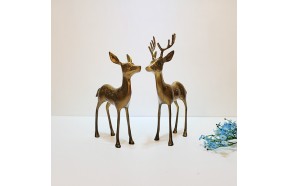 점사슴/황동 청동 공예품 신주 주물 금속 조각상 조각품 조형물 생활소품 인테리어소품