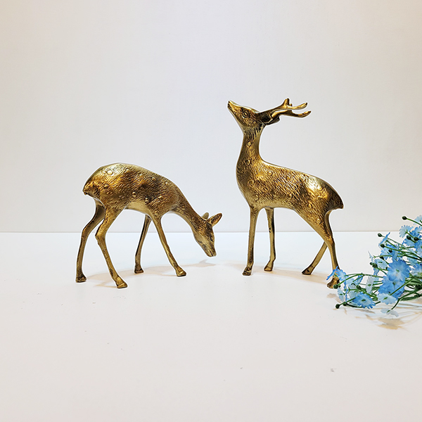 사슴(소)/황동 청동 공예품 신주 주물 금속 조각상 조각품 조형물 생활소품 인테리어소품 장식용품