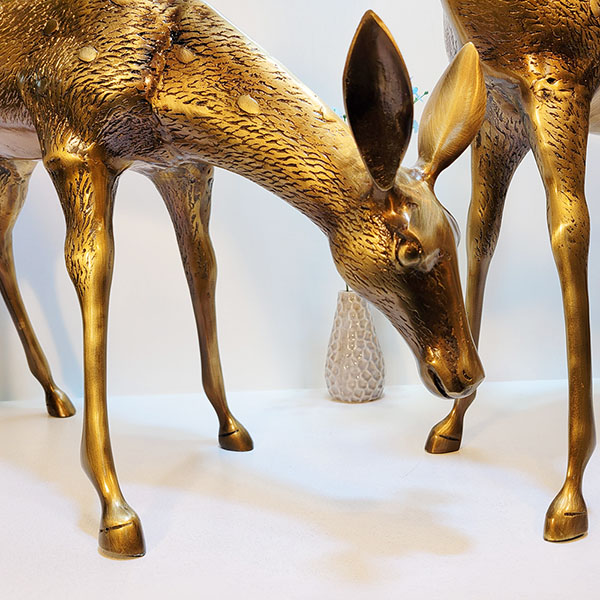 사슴(대)/황동 청동 공예품 신주 주물 금속 조각상 조각품 조형물 생활소품 인테리어소품 사슴 장식용품