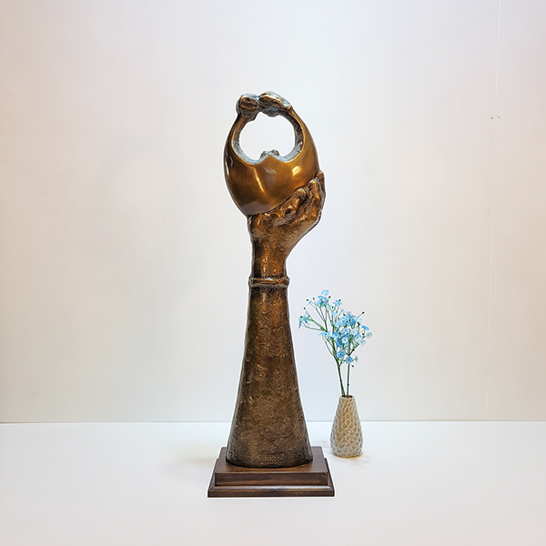 행복한가족조형물/황동 청동 공예품 조각상 조각품 조형물 집들이 개업 선물 인테리어소품