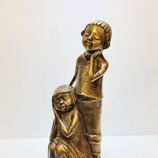 동심(대)/황동 청동 공예품 신주 주물 금속 상패 조각상 조각품 조형물 인테리어소품 장식용품