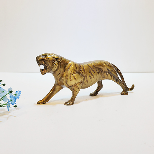 호랑이(소)/황동 청동 공예품 신주 주물 금속 조각상 조각품 조형물 개업선물 인테리어소품 장식용품