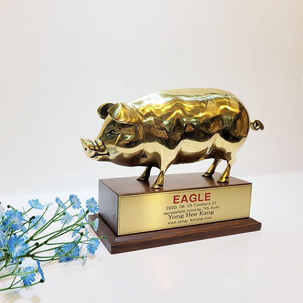 돼지(소)상패/황동 청동 공예품 패 조각상 조각품 조형물 기념패 감사패 우승패 추대패