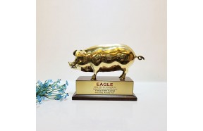 돼지(소)상패/황동 청동 공예품 패 조각상 조각품 조형물 기념패 감사패 우승패 추대패