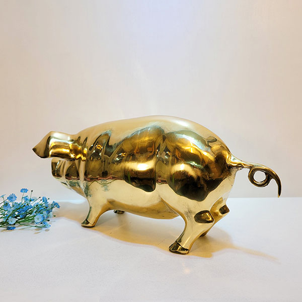 돼지(특대)/황동 청동 공예품 신주 주물 금속 조각상 조각품 조형물 인테리어소품 장식품 저금통(유광/무광)