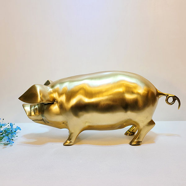 돼지(특대)/황동 청동 공예품 신주 주물 금속 조각상 조각품 조형물 인테리어소품 장식품 저금통(유광/무광)