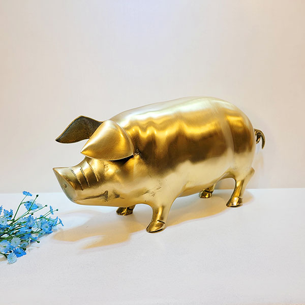 돼지(특대)/황동 청동 공예품 신주 주물 금속 조각상 조각품 조형물 인테리어소품 장식품 저금통(유광/무광)