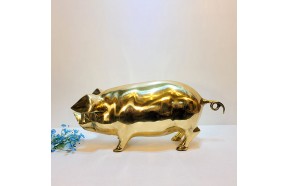 돼지(특대)/황동 청동 공예품 신주 주물 금속 조각상 조각품 조형물 인테리어소품 장식품 저금통(유광/무광)