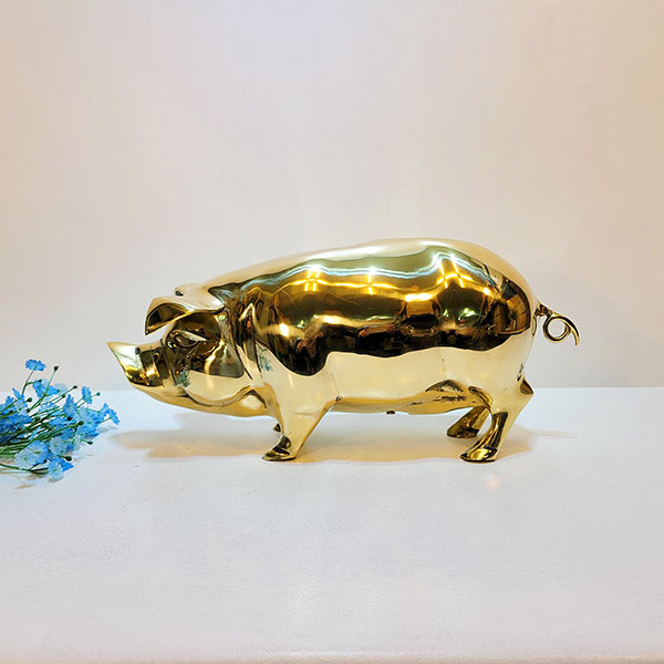 돼지(대)/황동 청동 공예품 신주 주물 금속 조각상 조각품 조형물 생활소품 인테리어소품 저금통 장식품 유광/무광
