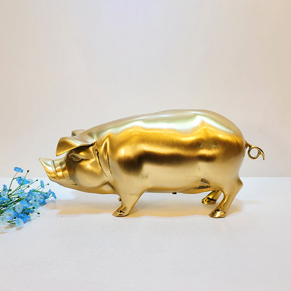 돼지(대)/황동 청동 공예품 신주 주물 금속 조각상 조각품 조형물 생활소품 인테리어소품 저금통 장식품 유광/무광