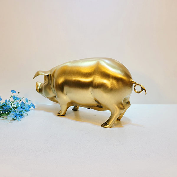 돼지(대)/황동 청동 공예품 신주 주물 금속 조각상 조각품 조형물 생활소품 인테리어소품 저금통 장식품 유광/무광