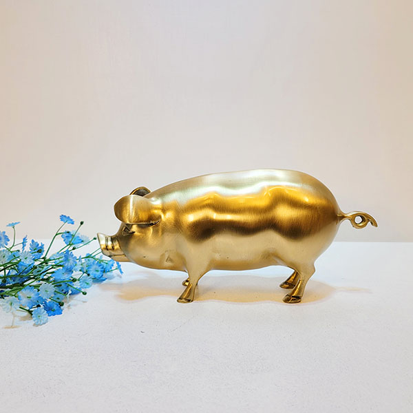 돼지(소)/황동 청동 공예품 신주 주물 금속 조각상 조각품 조형물 인테리어소품 장식품