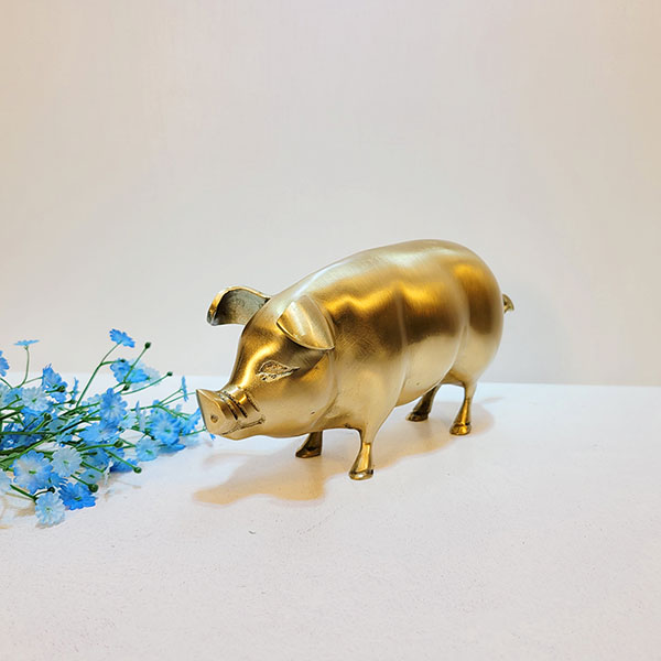 돼지(소)/황동 청동 공예품 신주 주물 금속 조각상 조각품 조형물 인테리어소품 장식품