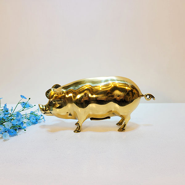 돼지(소)/황동 청동 공예품 신주 주물 금속 조각상 조각품 조형물 인테리어소품 장식품