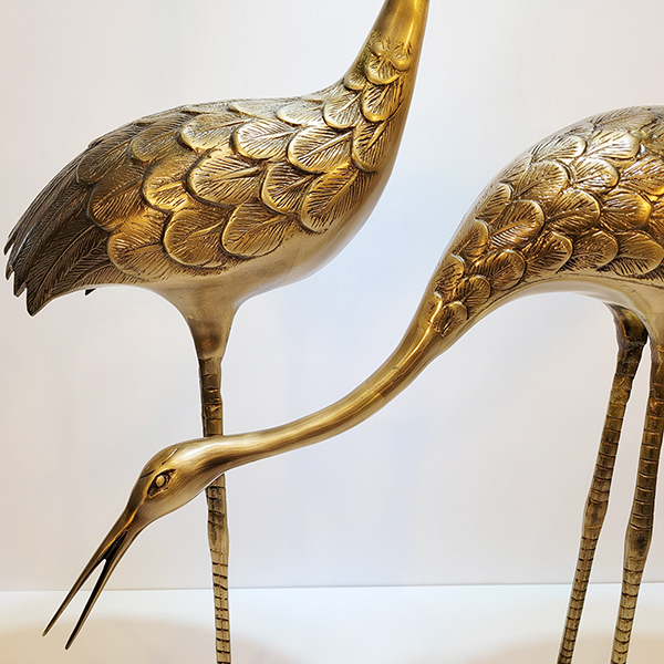 학(두루미)조각상 황동 청동 공예품 두루미 신주 주물 금속 조각상 조각품 조형물 전원주택 조경 인테리어소품 장식품