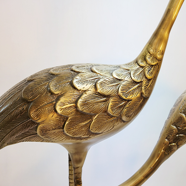 학(두루미)조각상 황동 청동 공예품 두루미 신주 주물 금속 조각상 조각품 조형물 전원주택 조경 인테리어소품 장식품