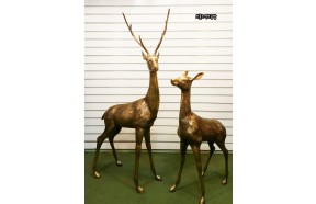 브론즈사슴(특대)/황동 청동 공예품 신주 주물 금속 조각상 조각품 조형물 전원주택 조경 인테리어소품 사슴 장식용품 브론즈 녹청