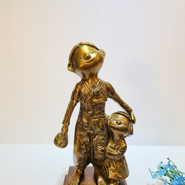 나들이 청동 황동 공예품 조각상 조각품 조형물 인테리어소품 장식품 집들이선물