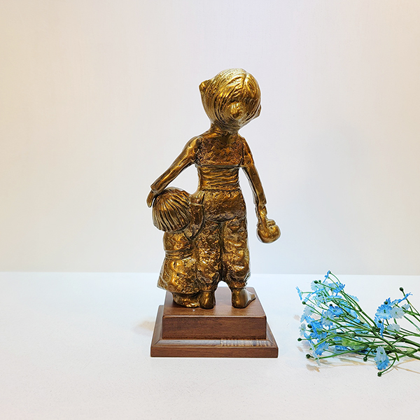 나들이 청동 황동 공예품 조각상 조각품 조형물 인테리어소품 장식품 집들이선물