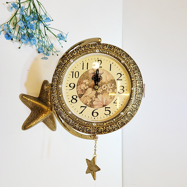 해,달,별 벽시계 황동 청동 공예품 신주 주물 금속 조각품 조형물 생활소품 인테리어소품
