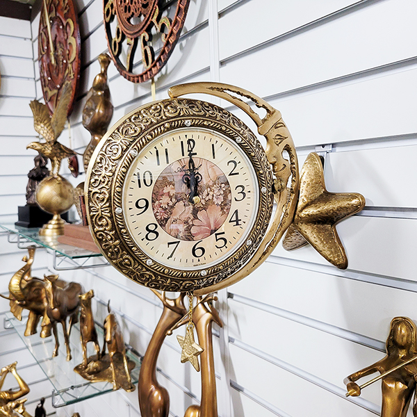 해,달,별 벽시계 황동 청동 공예품 신주 주물 금속 조각품 조형물 생활소품 인테리어소품