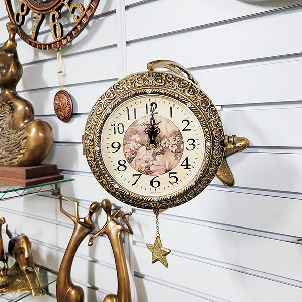 해,달,별 벽시계 황동 청동 공예품 신주 주물 금속 조각품 조형물 생활소품 인테리어소품